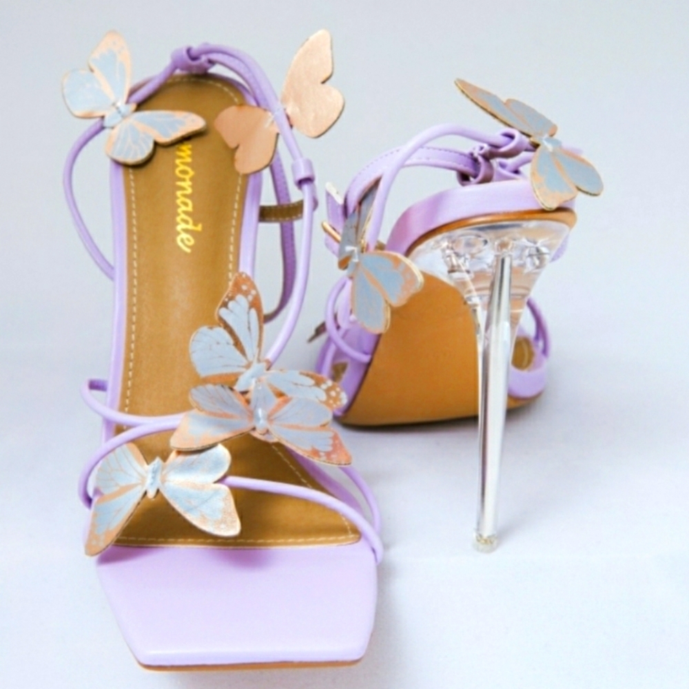 Strappy lavender women's strappy sandals,  by Lemonade, NWOT